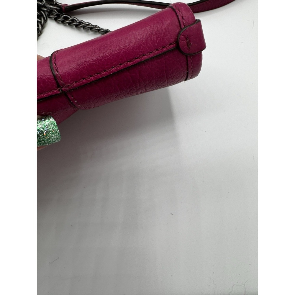 COACH Hot Pink Sacoche Crossbody Chain Shoulder Bag Near mint Condition A18 - Picture 3 of 7